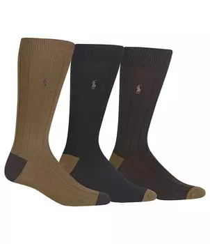 Набор из 3 носков Polo Ralph Lauren Soft Touch в ассортименте, коричневый