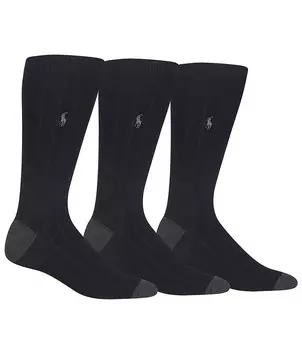 Набор из 3 носков Polo Ralph Lauren Soft Touch в ассортименте, черный