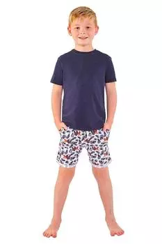 Набор из 3 однотонных шорт с принтом Just Essentials, синий