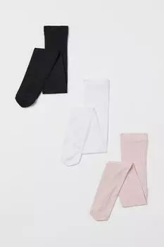 Набор из 3 пар колготок H&M, розовый/белый/черный
