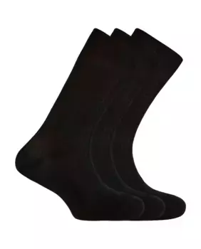 Набор из 3 пар мужских носков из мерсеризованного хлопка черного цвета Punto Blanco, черный