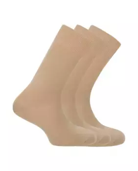 Набор из 3 пар мужских носков из мерсеризованного хлопка бежевого цвета Punto Blanco