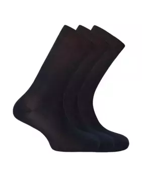 Набор из 3 пар мужских носков из мерсеризованного хлопка темно-синего цвета Punto Blanco