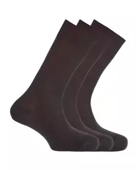 Набор из 3 пар мужских носков из мерсеризованного хлопка серого цвета Punto Blanco