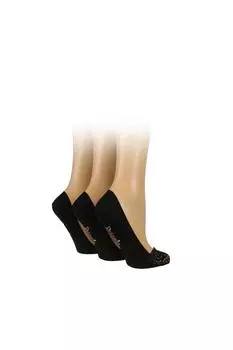 Набор из 3 пар носков-вкладышей для обуви без показа Pringle, черный