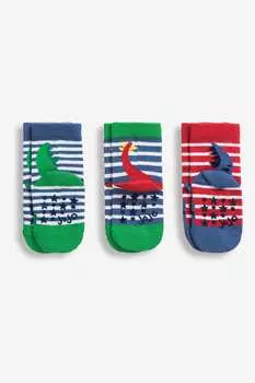 Набор из 3 пар ярких носков JoJo Maman Bb с мотивом динозавра Jojo Maman Bb