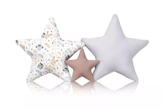 Набор из 3 подушек Amilian, декоративная подушка со звездой, около 60 см/28 см, подушка со звездой для детской комнаты, декоративная подушка с наполнителем для спальни, детской комнаты., серый