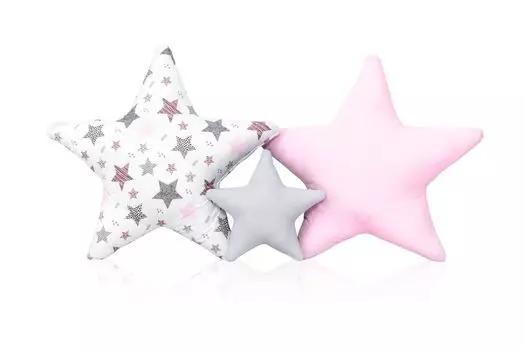 Набор из 3 подушек Amilian, декоративная подушка со звездой, около 60 см/28 см, подушка со звездой для детской комнаты, декоративная подушка с наполнителем для спальни, детской комнаты., серый