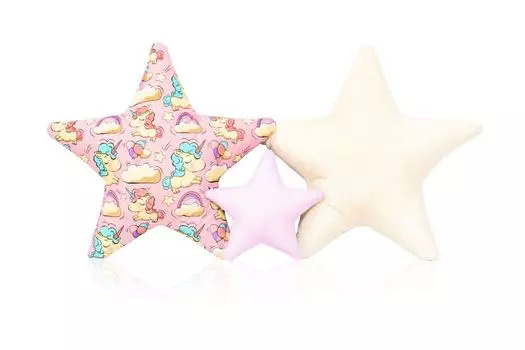 Набор из 3 подушек Amilian, декоративная подушка со звездой, около 60 см/28 см, подушка со звездой для детской комнаты, декоративная подушка с наполнителем для спальни, детской комнаты.