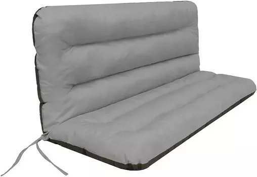 Набор из 3 подушек для сиденья и спинки, подушки для скамейки, подушки для качелей, подушки для качелей, подушки для скамейки, садовой подушки, антрацит, ок. Hobbygarden, серый