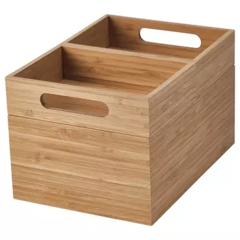 Набор из 3 шт., бамбук, 23x17x14 см, DRAGAN IKEA