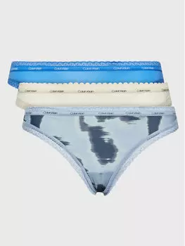 Набор из 3 стрингов Calvin Klein, мультиколор