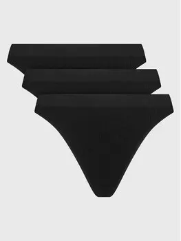 Набор из 3 стрингов Cotton On, черный