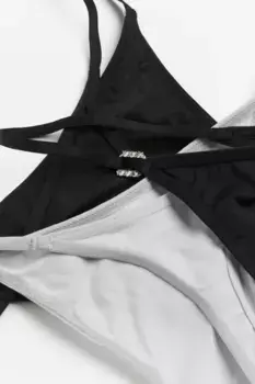 Набор из 3 стрингов из микрофибры H&M, черный