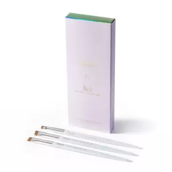 Набор из 3 точных кистей для бровей, 1 упаковка. Many Beauty Pimp my brushes x