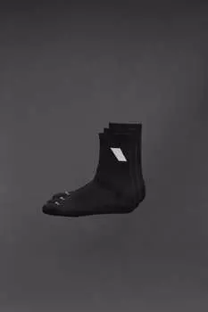 Набор из 3 тренировочных носков ZARA, черный