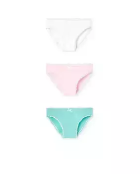 Набор из 3 трусиков для девочек различных цветов с декоративным бантом Boboli, многоцветный