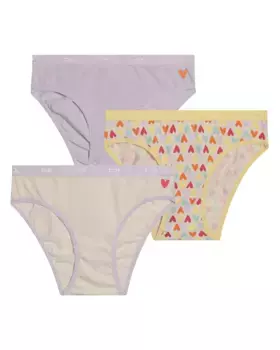Набор из 3 трусиков для девочек с принтом и резинкой на талии Dim, многоцветный