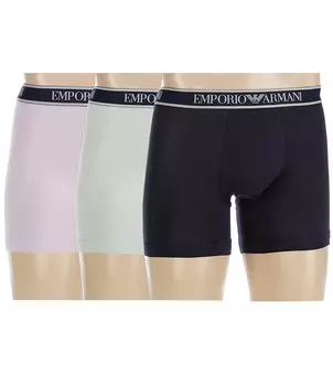 Набор из 3 трусов-боксеров Emporio Armani Core с логотипом, мультиколор