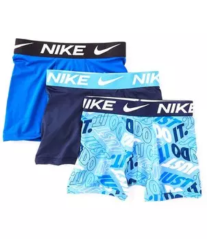 Набор из 3 трусов-боксеров Nike Little/Big Boys 6–20 JDI с принтом Dri-FIT, синий