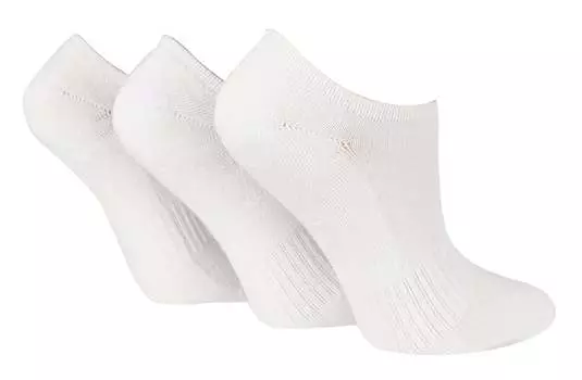 Набор из 3 женских бамбуковых низких спортивных носков Wild Foots Wildfeet, белый