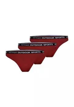 Набор из 3 женских стрингов из мериноса «Дуббо» normani, красный
