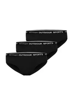 Набор из 3 женских трусов из мериноса «Олбери» normani, черный