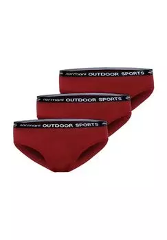 Набор из 3 женских трусов из мериноса «Олбери» normani, красный