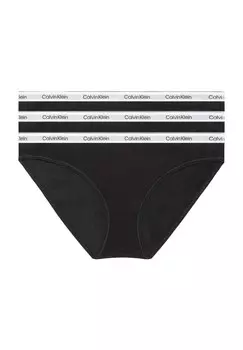 Набор из 3 женских трусов с поясом с логотипом Calvin Klein, цвет Ub1 Black