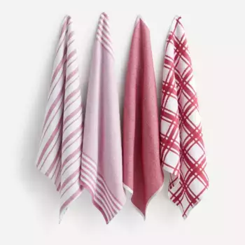 Набор из 4 экологически чистых хлопчатобумажных салфеток Heidi El Corte Ingls, красный