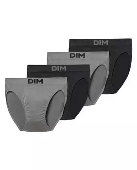 Набор из 4 бесшовных мужских трусов из микрофибры Dim, мультиколор