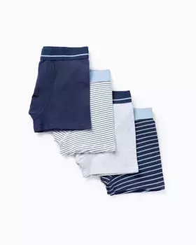 Набор из 4 боксеров для мальчиков с эластичной резинкой на талии Zippy, мультиколор