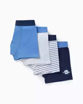 Набор из 4 боксеров для мальчиков с контрастным эластичным поясом Zippy, мультиколор