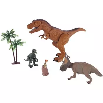 Набор Из 4 Фигурок «Динозавры» 2 Дерева Звуковые И Световые Эффекты Inna marka