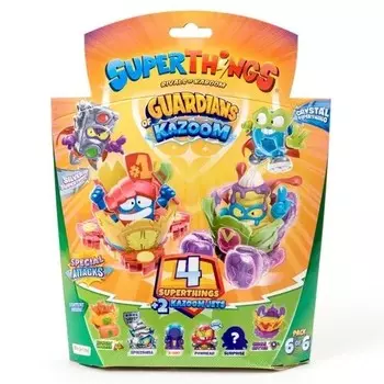 Набор из 4 фигурок Super Things + 2 транспортных средств Guardians Of Kazoom S9 Pack6Of6 Magic Box