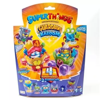Набор из 4 фигурок Super Things + 2 транспортных средств Guardians Of Kazoom S9 Pack4Of6 Magic Box