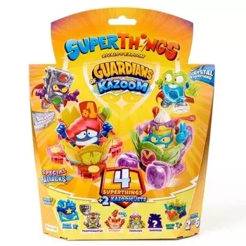 Набор из 4 фигурок Super Things + 2 транспортных средств Guardians Of Kazoom S9 Pack2Of6 Magic Box