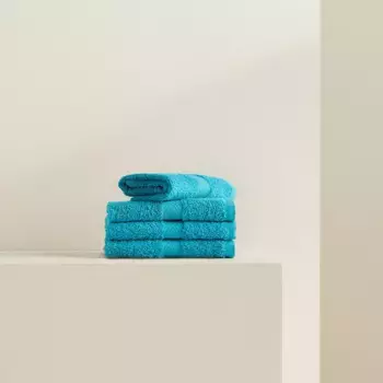 Набор из 4-х хлопковых туалетных полотенец 450 г/м2 Colors El Corte Ingls, синий