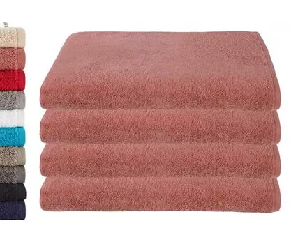 Набор из 4-х махровых полотенец для сауны ШхД 100х150 см темно-серого цвета «Монреаль» 500 г/м 100% органический хлопок зеленый, 2020104-4 шт. Astek, розовый