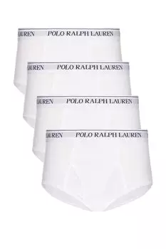 Набор из 4-х трусов средней посадки Polo Ralph Lauren, white