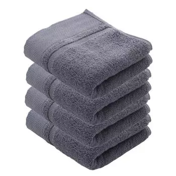 Набор из 4 хлопковых полотенец, 35*75 см, хорошо впитывающие, мягкие на ощупь, идеально подходят для ежедневного использования, синие Ljianglishnw