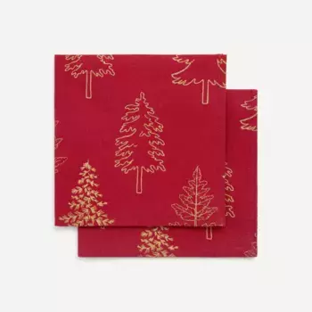 Набор из 4 хлопковых салфеток "Норвегия Рождество Основы" El Corte Ingls, золотой