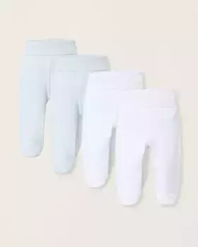 Набор из 4 леггинсов для маленьких мальчиков из 100% хлопка с очень удобной талией Zippy, мультиколор