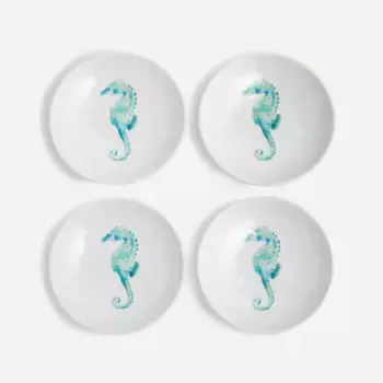 Набор из 4 меламиновых хлебных тарелок Seahorse Arecife El Corte Ingls, бирюзовый