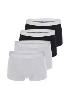 Набор из 4 мужских шорт/брюк Hipster GO ABC 2.0 sloggi, цвет Schwarz Platinum