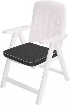 Набор из 4 подушек для стульев/сидений Klara 42 x 42 см, толщина 8 см, цвет Country house life 904 Hobbygarden, черный