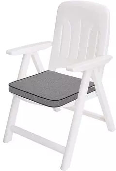 Набор из 4 подушек на стул, подушки для сидения, подушки для сидения, для улицы/в помещении, для улицы/в помещении, для отдыха в саду, летний антражит 48 х 45 х 5 см Hobbygarden