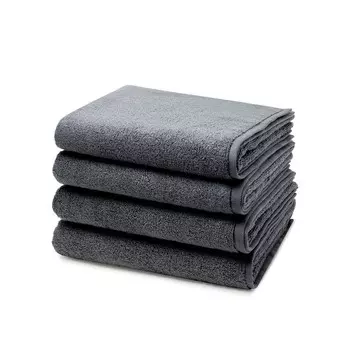 Набор из 4 полотенец Ross Sensual Skin - махровая ткань, обработанная маслом алоэ вера, без химических добавок, обладающая высокой впитывающей способностью и особенно простая в уходе., серый