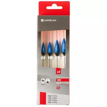 Набор из 4 поплавков Decathlon C2 для ловли в канале Pf-F5000.6G/1G/1,5G/2G Caperlan, мультиколор