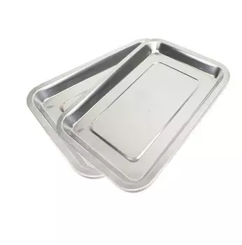 Набор из 4 предметов прямоугольного подноса для гриля из нержавеющей стали для кемпинга 10 дюймов ANTCOOL